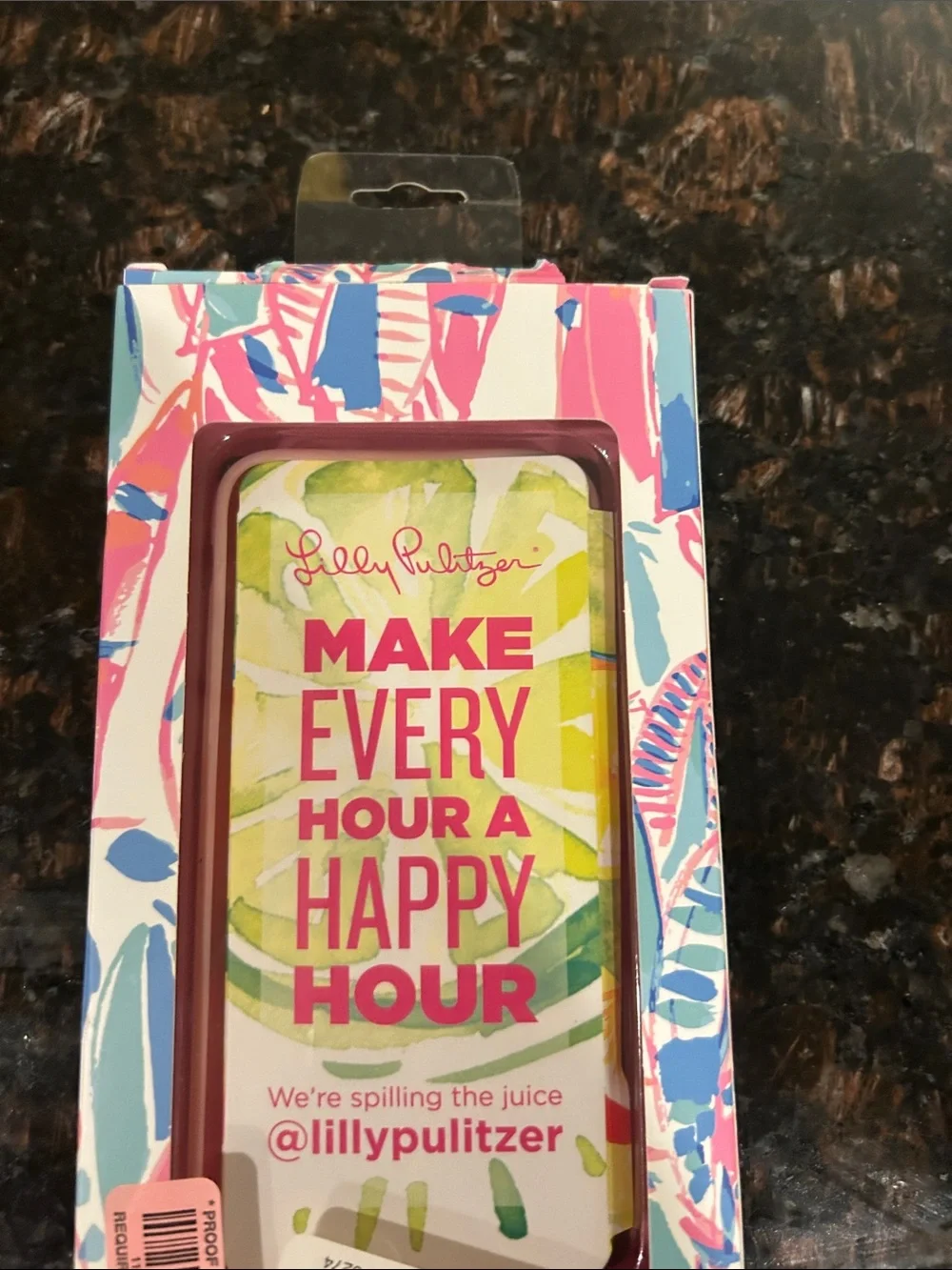Lilly Pulitzer Pink and  Blue Printed iPhone 6/6S Case new Out to Sea print